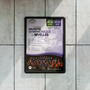 Création de l'affiche du concert de l'Orchestre Symphonique de Nivelles (OSN)