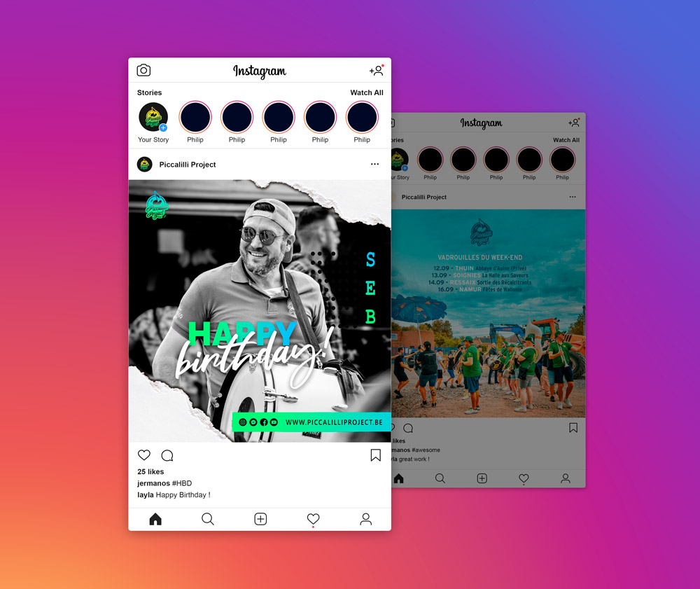 Freelance en Communication dans la région de Nivelles, Binche, Morlanwelz, La Louvière, Anderlues propose la création de visuels pour vos médias sociaux